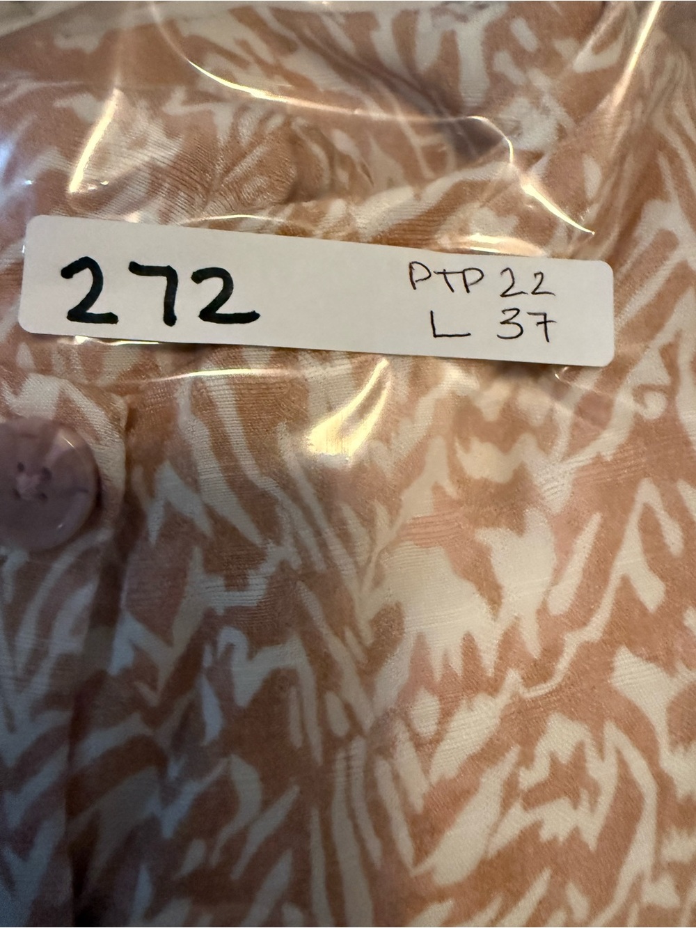 272) Tribal Beige & White Printed Sleeveless Button Front Dress - Picture 9 of 9
